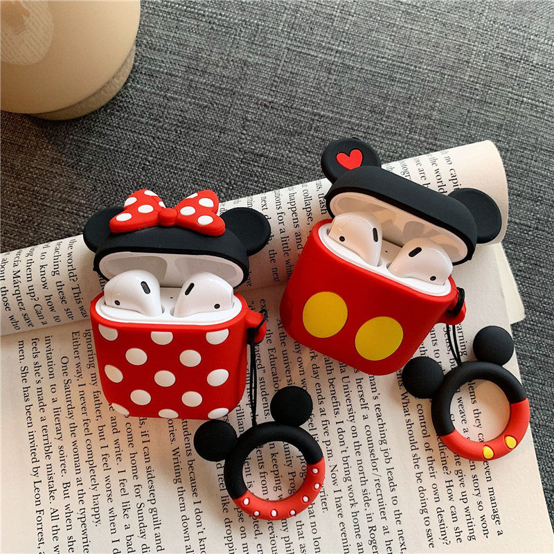 Protector de goma para AirPods mickey and Minnie, monster inc