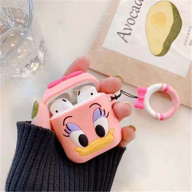 Protector de goma para AirPods mickey and Minnie, monster inc