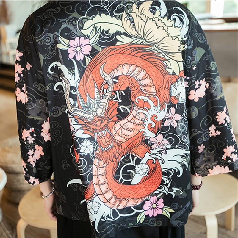Chaqueta estilo Japones Streetwear Kimono
