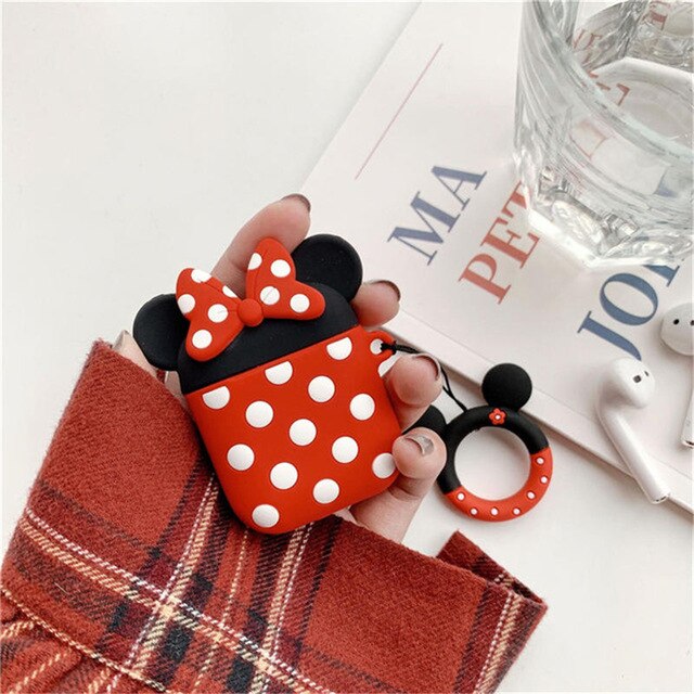 Protector de goma para AirPods mickey and Minnie, monster inc