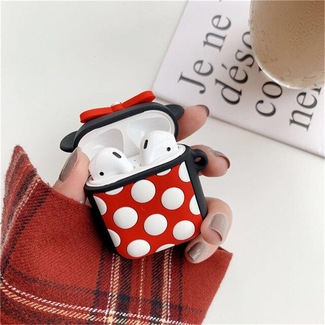 Protector de goma para AirPods mickey and Minnie, monster inc