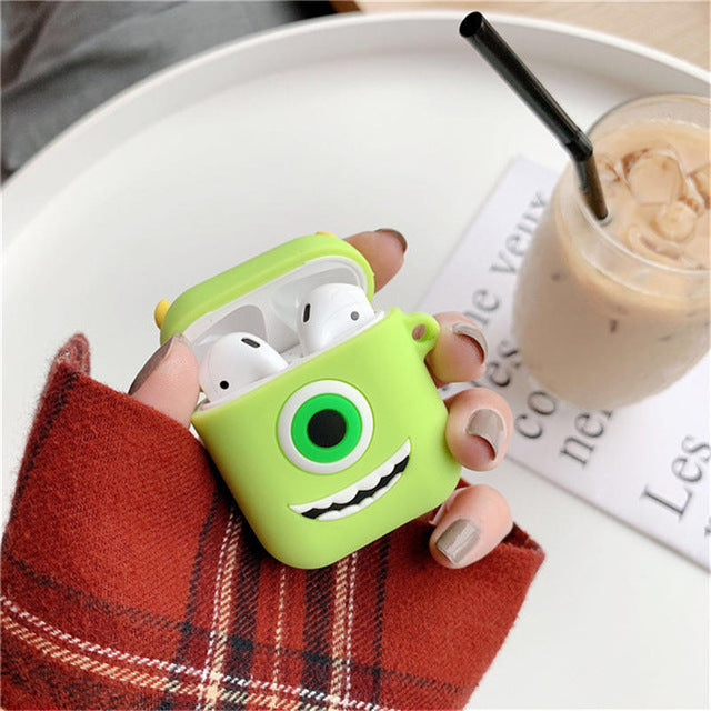 Protector de goma para AirPods mickey and Minnie, monster inc