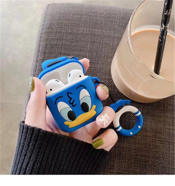 Protector de goma para AirPods mickey and Minnie, monster inc